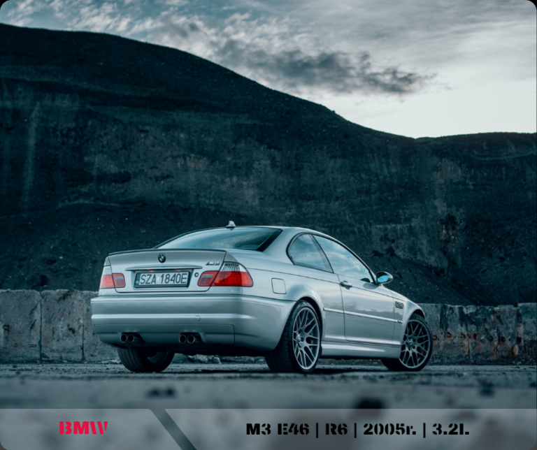 zdjęcie tyłu bmw e46 m3 realizacja importu z USA