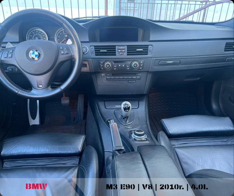wnętrze BMW M5 E90 realizacja importu z USA