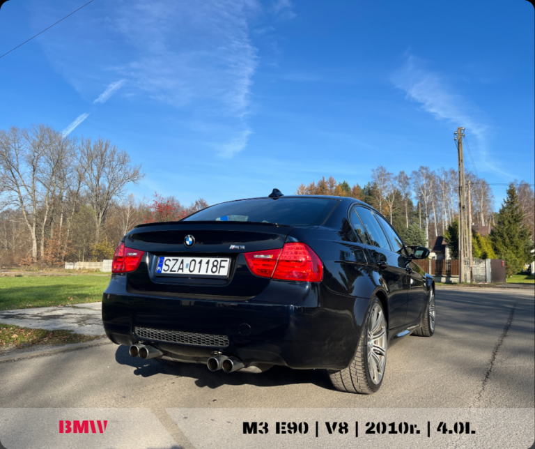 tył BMW M5 E90 realizacja importu z USA