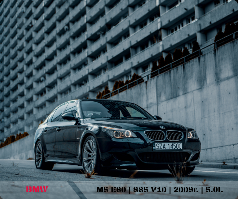 przód czarne BMW M5 E60realizacja importu z USA